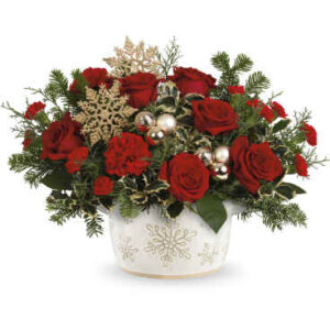 Snowflake Symphony Bouquet | Roses | Same Day Flower Delivery | Red | Teleflora