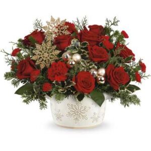 Snowflake Symphony Bouquet | Roses | Same Day Flower Delivery | Red | Teleflora