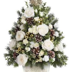 Snowy Oasis Tree | Roses | Same Day Flower Delivery | White | Teleflora