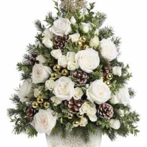 Snowy Oasis Tree | Roses | Same Day Flower Delivery | White | Teleflora