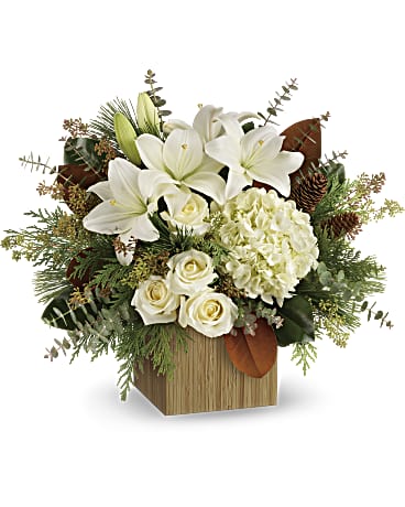 Snowy Woods Bouquet | Mixed Bouquets | Same Day Flower Delivery | White | Teleflora