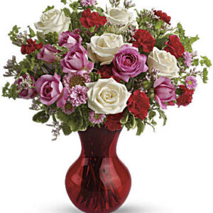Splendid In Red Bouquet With Roses | Mixed Bouquets | Same Day Flower Delivery | Teleflora
