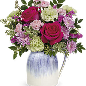 Spring In The Countryside Bouquet | Roses | Same Day Flower Delivery | Pink | Teleflora