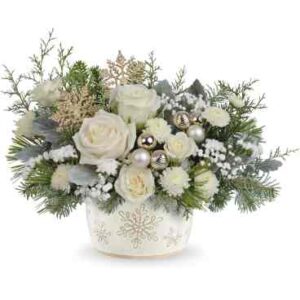 Starry Snowflakes Bouquet | Roses | Same Day Flower Delivery | White | Teleflora