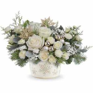 Starry Snowflakes Bouquet | Roses | Same Day Flower Delivery | White | Teleflora