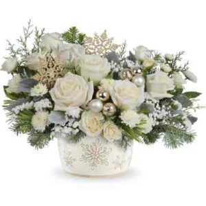 Starry Snowflakes Bouquet | Roses | Same Day Flower Delivery | White | Teleflora