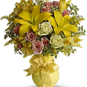 Sunny Smiles Bouquet | Mixed Bouquets | Same Day Flower Delivery | Yellow | Teleflora