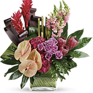 Tahitian Tropics Bouquet | Mixed Bouquets | Same Day Flower Delivery | Red | Teleflora