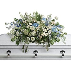 Tender Remembrance Casket Spray | Mixed Bouquets | Same Day Flower Delivery | Multi-Colored | Teleflora