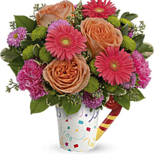 Time To Celebrate Bouquet | Mixed Bouquets | Same Day Flower Delivery | Pink | Teleflora