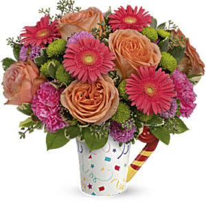 Time To Celebrate Bouquet | Mixed Bouquets | Same Day Flower Delivery | Pink | Teleflora