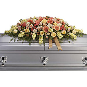 Warmest Remembrance Casket Spray Bouquet | Mixed Bouquets | Same Day Flower Delivery | Multi-Colored | Teleflora