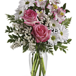 What A Treat Bouquet With Roses | Mixed Bouquets | Same Day Flower Delivery | Pink | Teleflora