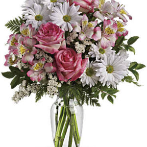What A Treat Bouquet With Roses | Mixed Bouquets | Same Day Flower Delivery | Pink | Teleflora