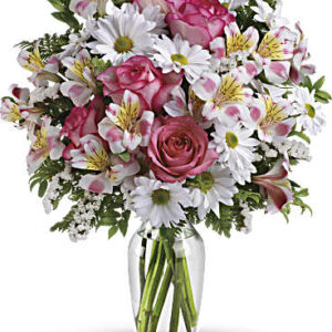 What A Treat Bouquet With Roses | Mixed Bouquets | Same Day Flower Delivery | Pink | Teleflora