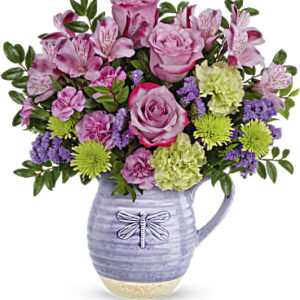 Whimsical Dragonfly Bouquet | Mixed Bouquets | Same Day Flower Delivery | Purple | Teleflora