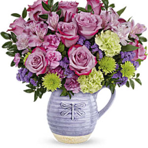 Whimsical Dragonfly Bouquet | Mixed Bouquets | Same Day Flower Delivery | Purple | Teleflora
