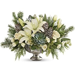 Winter Wilds Centerpiece | Mixed Bouquets | Same Day Flower Delivery | White | Teleflora
