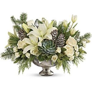 Winter Wilds Centerpiece | Mixed Bouquets | Same Day Flower Delivery | White | Teleflora