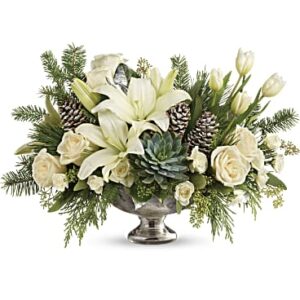 Winter Wilds Centerpiece | Mixed Bouquets | Same Day Flower Delivery | White | Teleflora